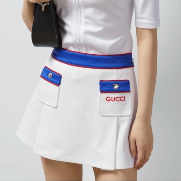 Gucci White Skirt with Blue and Red Accents XS - Picture 1 of 6